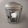 Grosses Aluminium Dreieck Grablicht mit Herzform