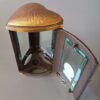 Grosses Bronze Dreieck Grablicht mit Herzform – Bild 2